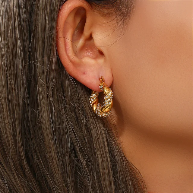 ENCRUSTED HOOPS