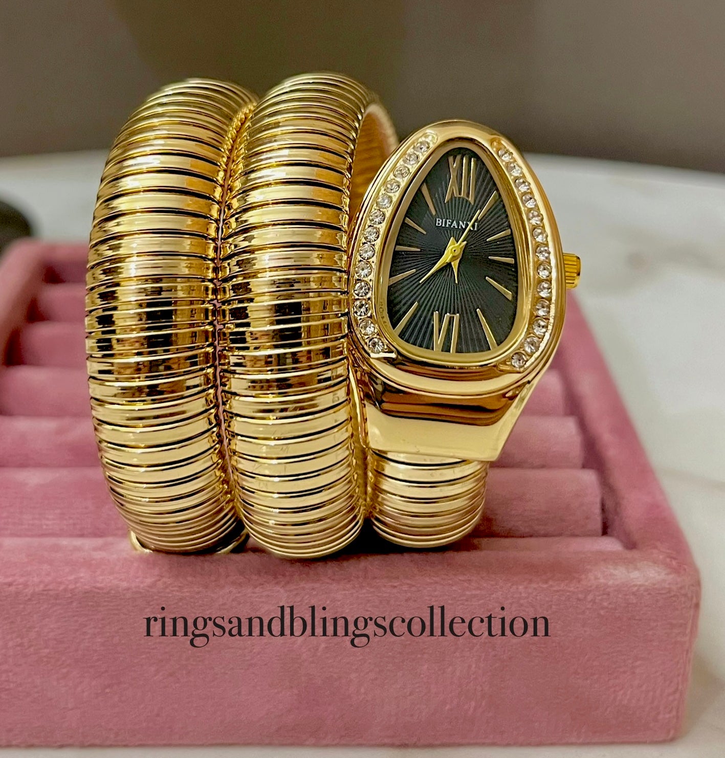 SERPENTINE WATCH-BLACK DIAL