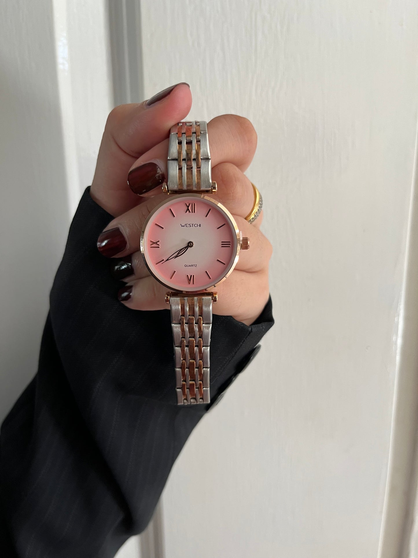 TWO TONE X PINK DAIL WATCH✨