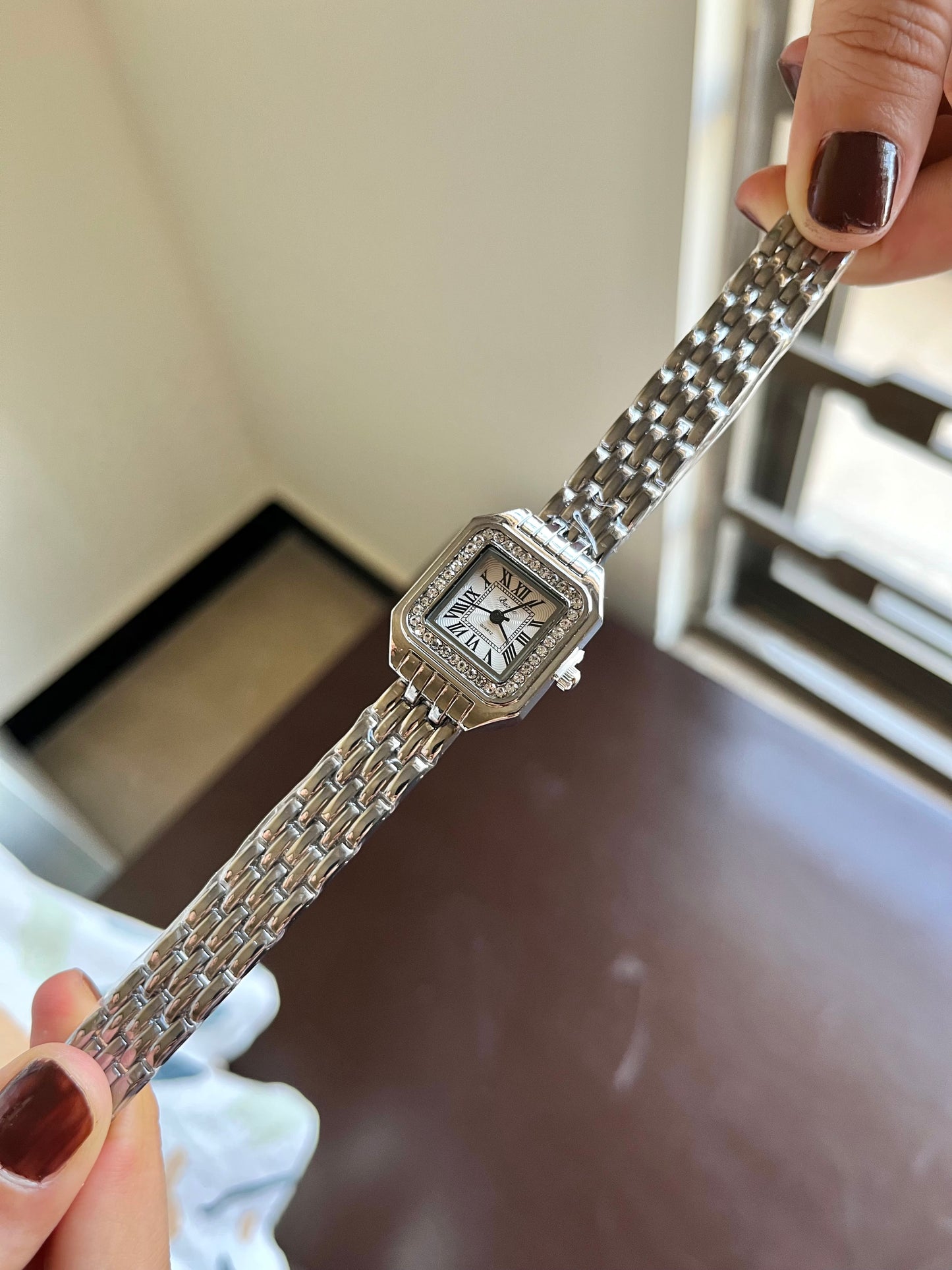 Cartier Inspired Silver Watch
