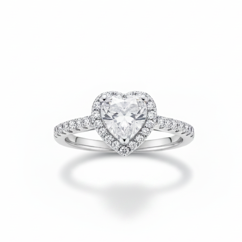 Pink heart ring