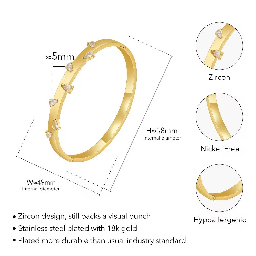 SHAINA DIAMOND CUT BANGLE