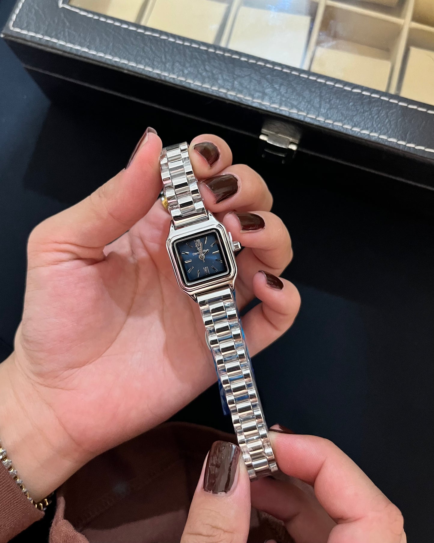 Aetherald Silver X Blue Dial Watch