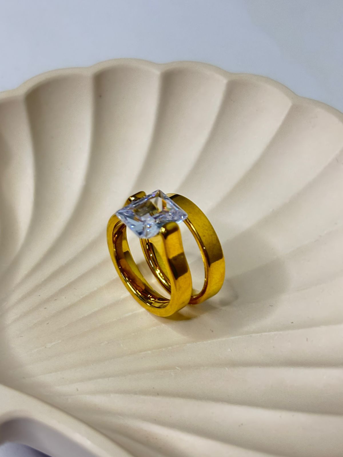 SQUARE CUT RINGS STACK