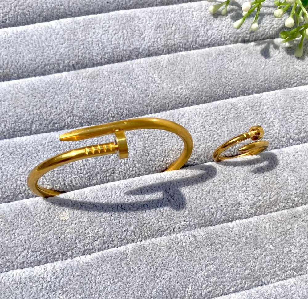 Nail Bangle & Ring Set
