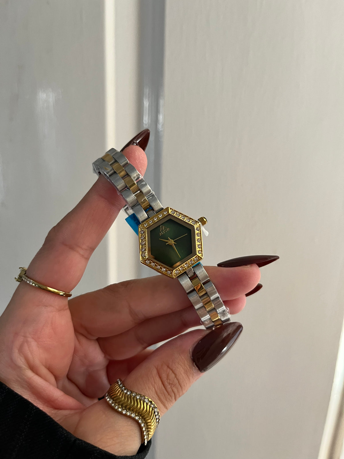 Alysya Hexagon Watch(emerald dial)