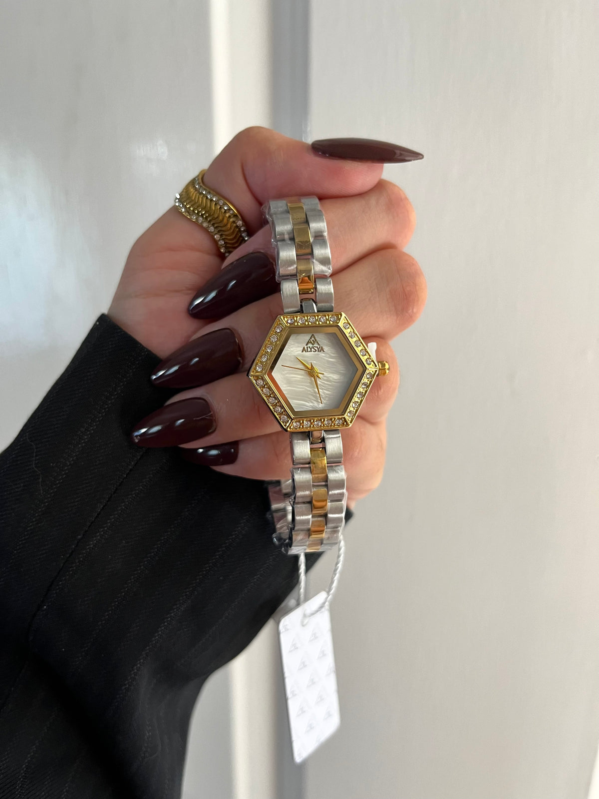 Alysya Hexagon Watch(white dial)