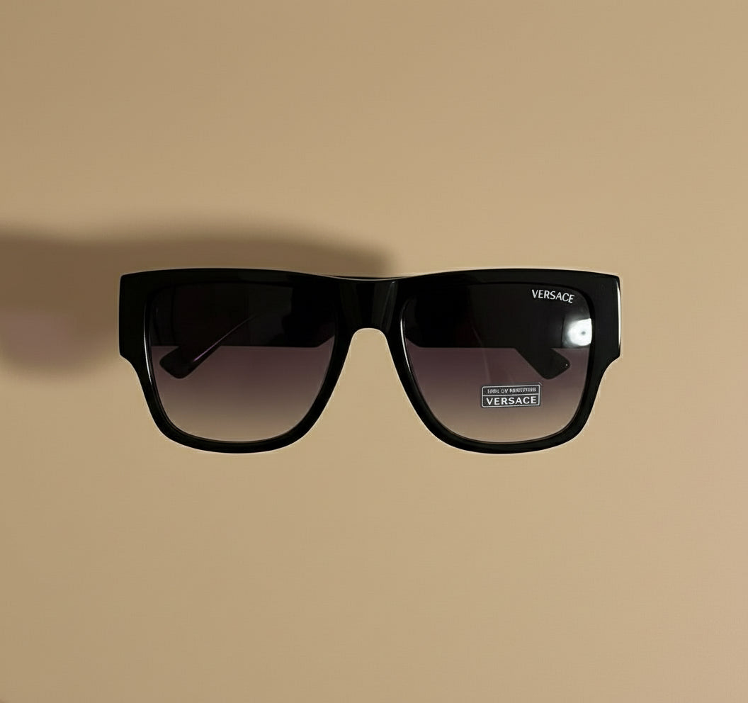 VERSACE SQUARE FRAME ACETATE SUNGLASSES