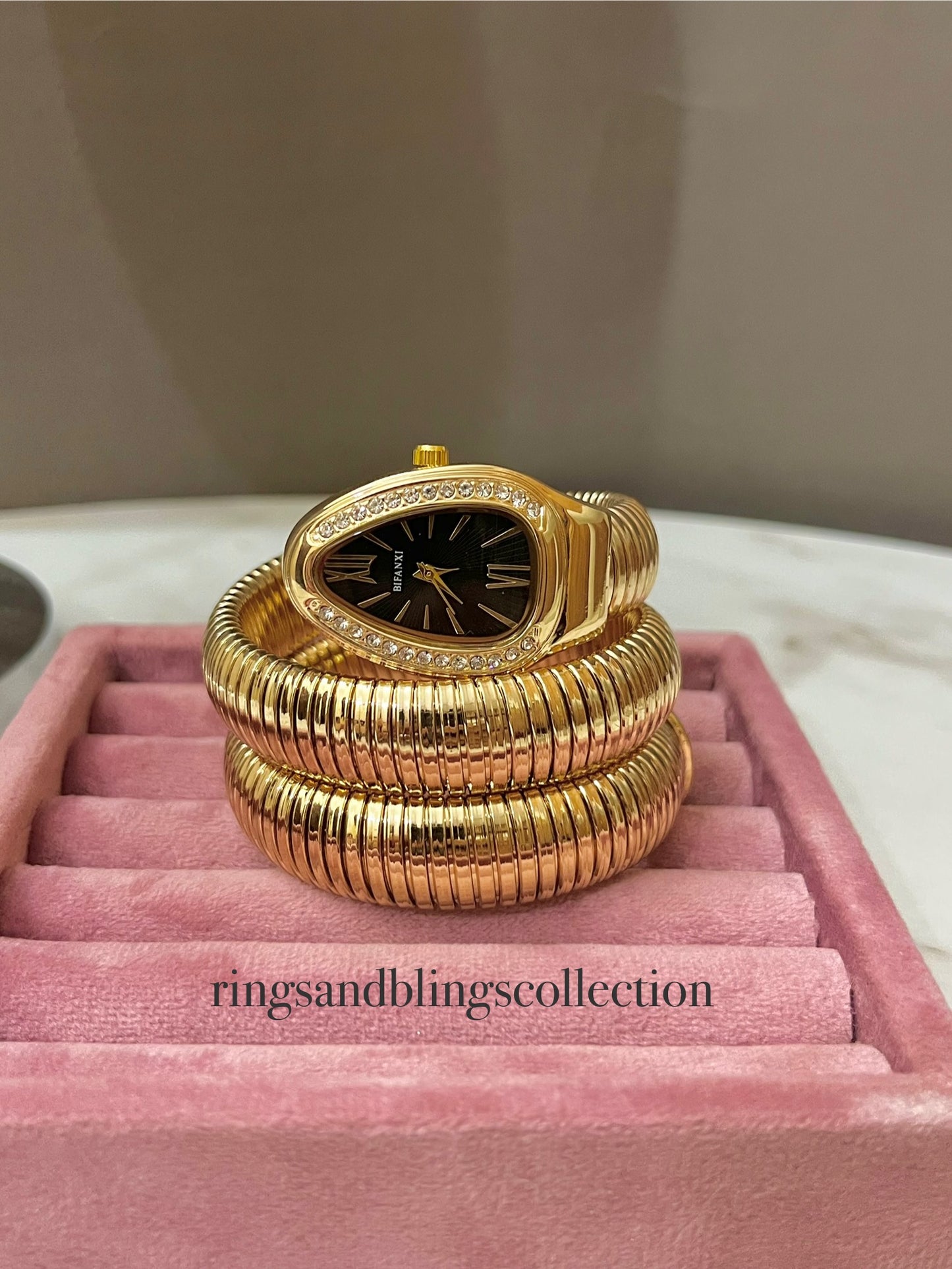 SERPENTINE WATCH-BLACK DIAL