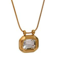 Bling Square Stone Necklace