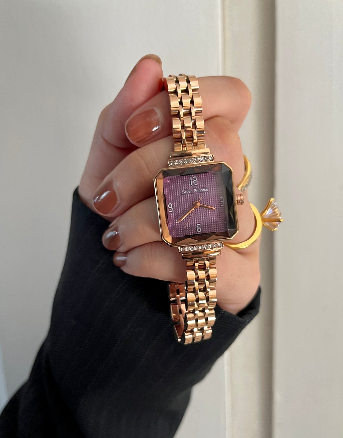 REGAL SQUARE WATCH (purple dail)