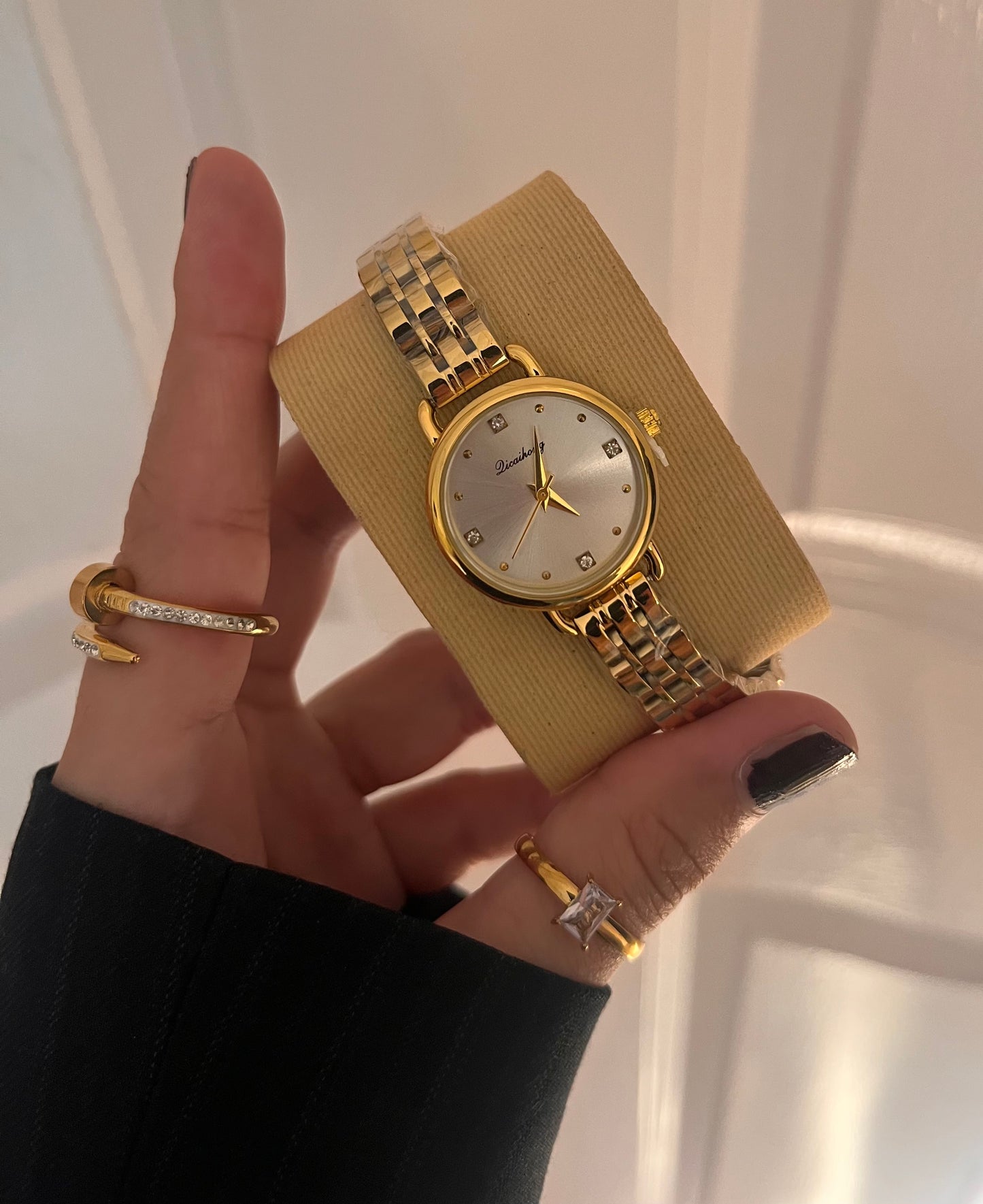 Crystal Studded Elysian Gold Watch