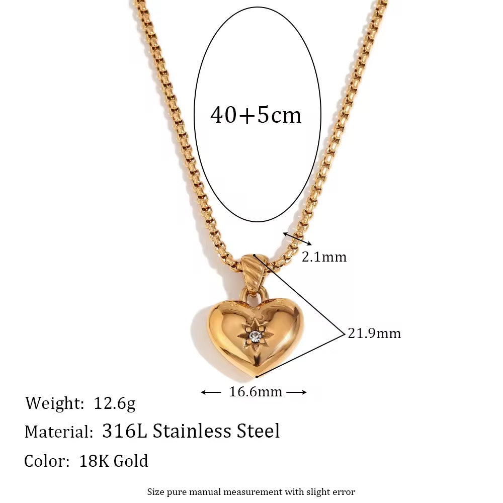 ETERNAL HEART CHARM NECKLACE