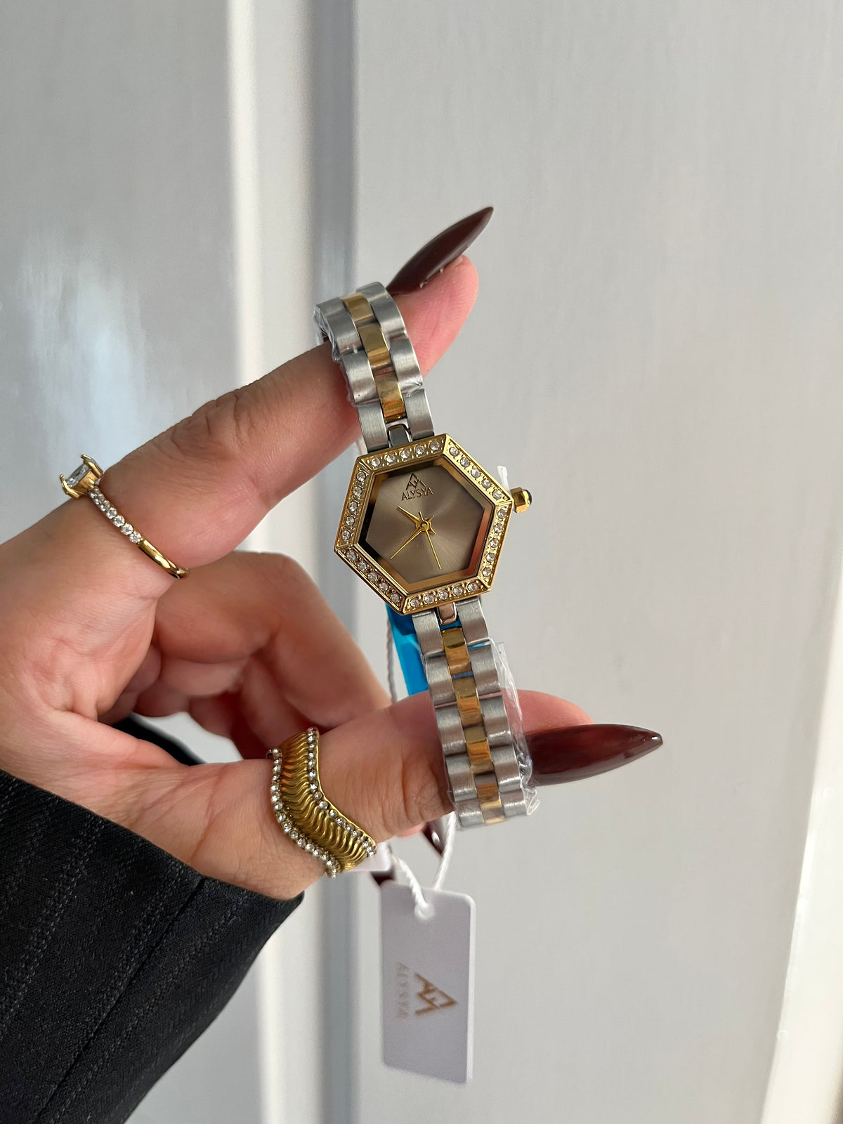 Alysya Hexagon Watch(grey dial)