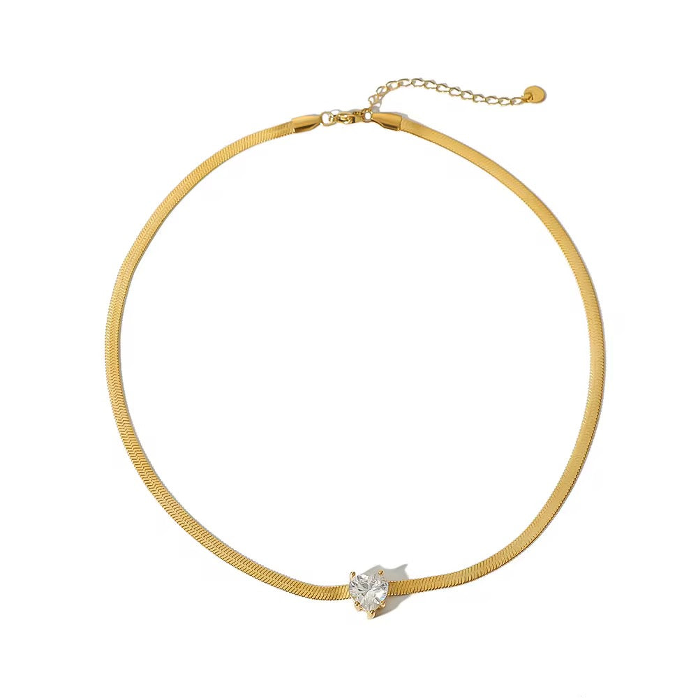 PEARCUT SNAKECHAIN NECKLACE