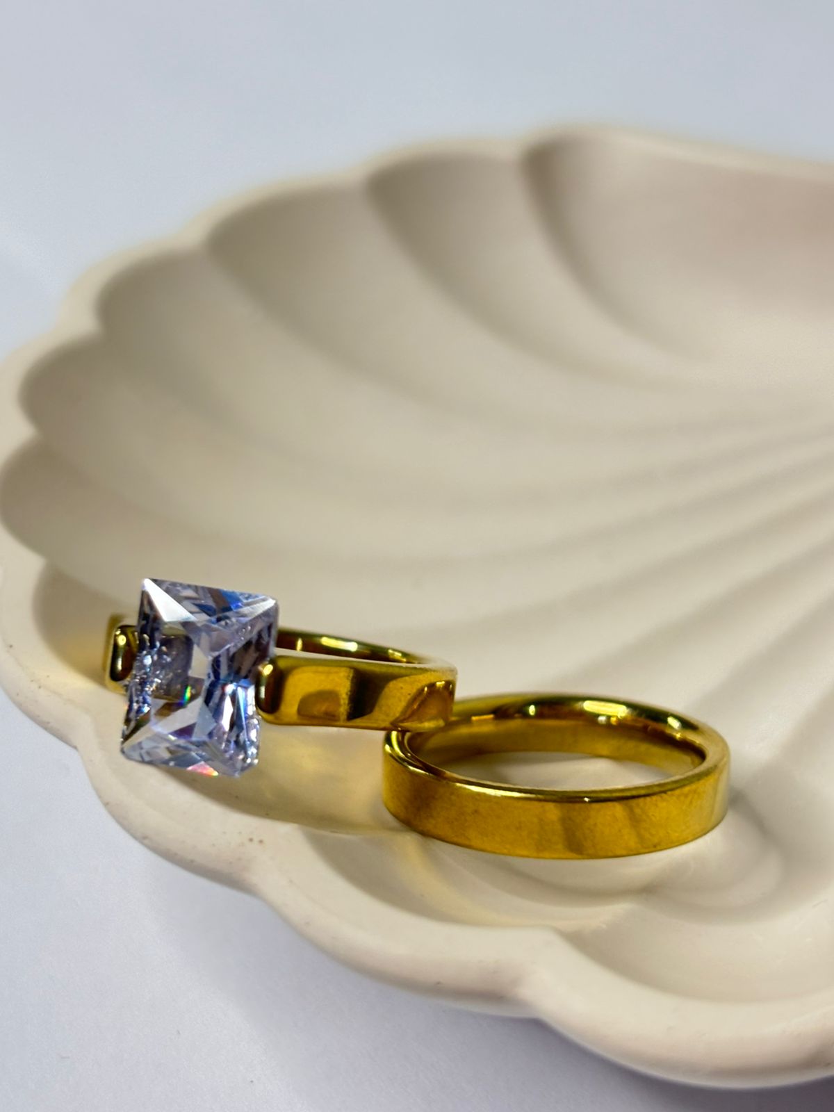 SQUARE CUT RINGS STACK