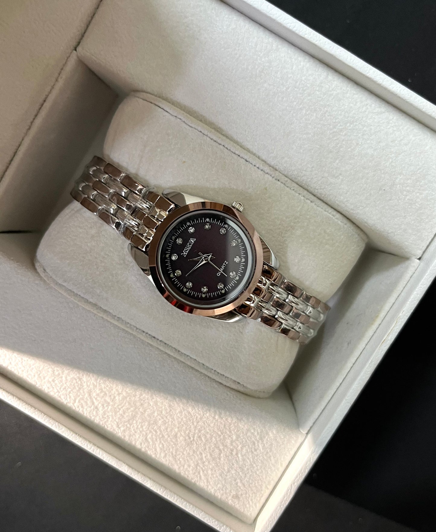 Copper Orchid Watch Crystal Studded