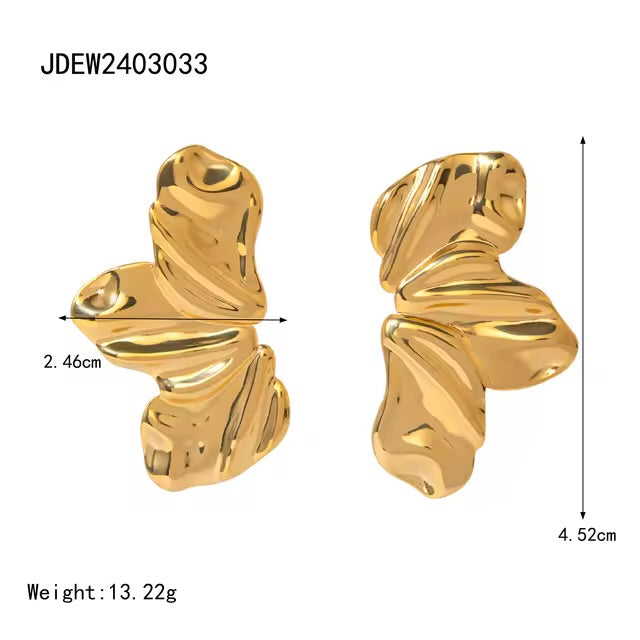GOLD FLOWER EARRINGS
