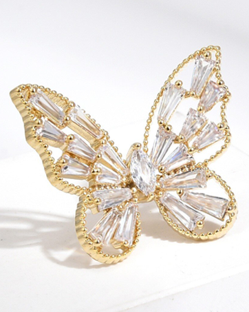 CZ BUTTERFLY RING