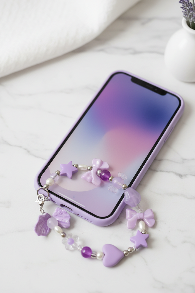 Lavender Bow Charm
