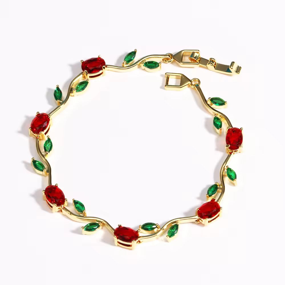 Tulip Bracelet X red and green