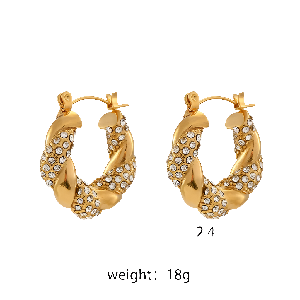 ENCRUSTED HOOPS