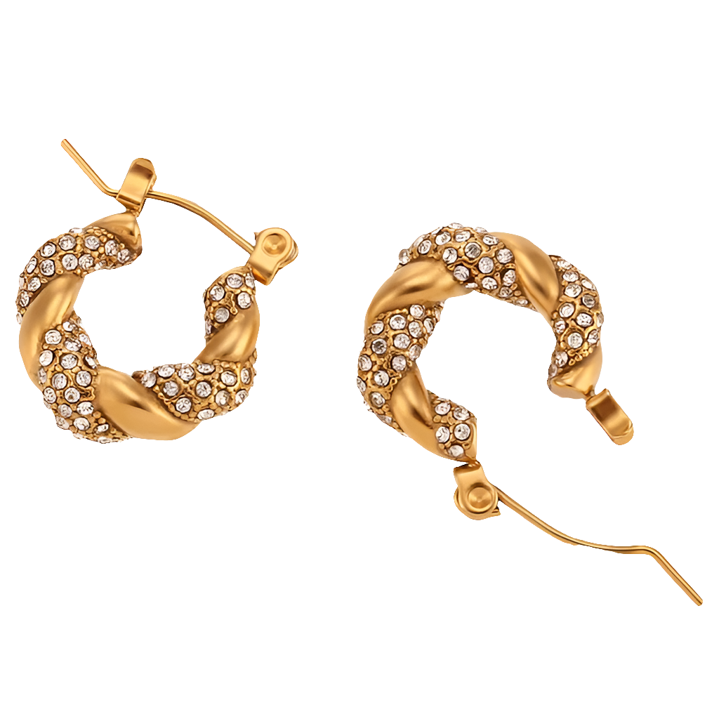ENCRUSTED HOOPS