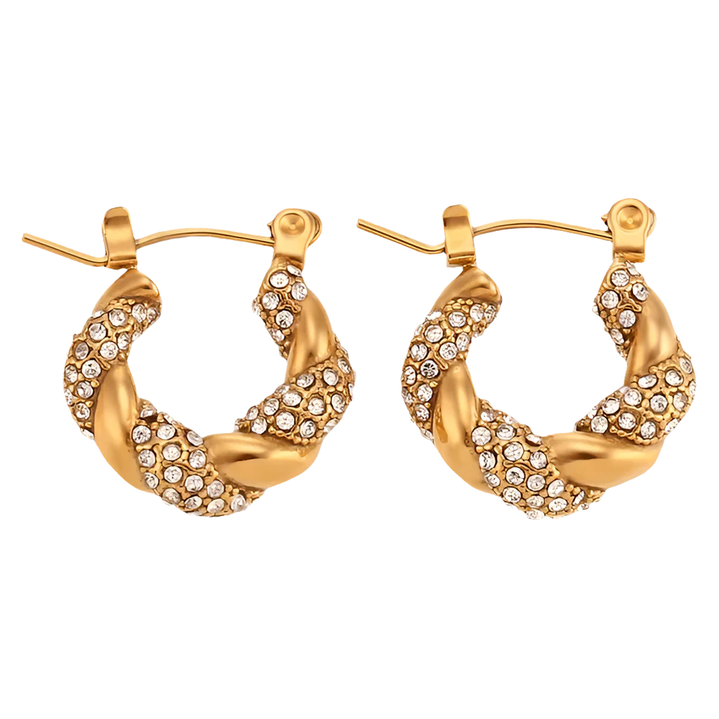 ENCRUSTED HOOPS