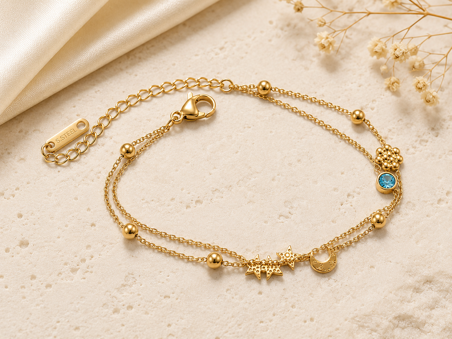 Wishes charm bracelet