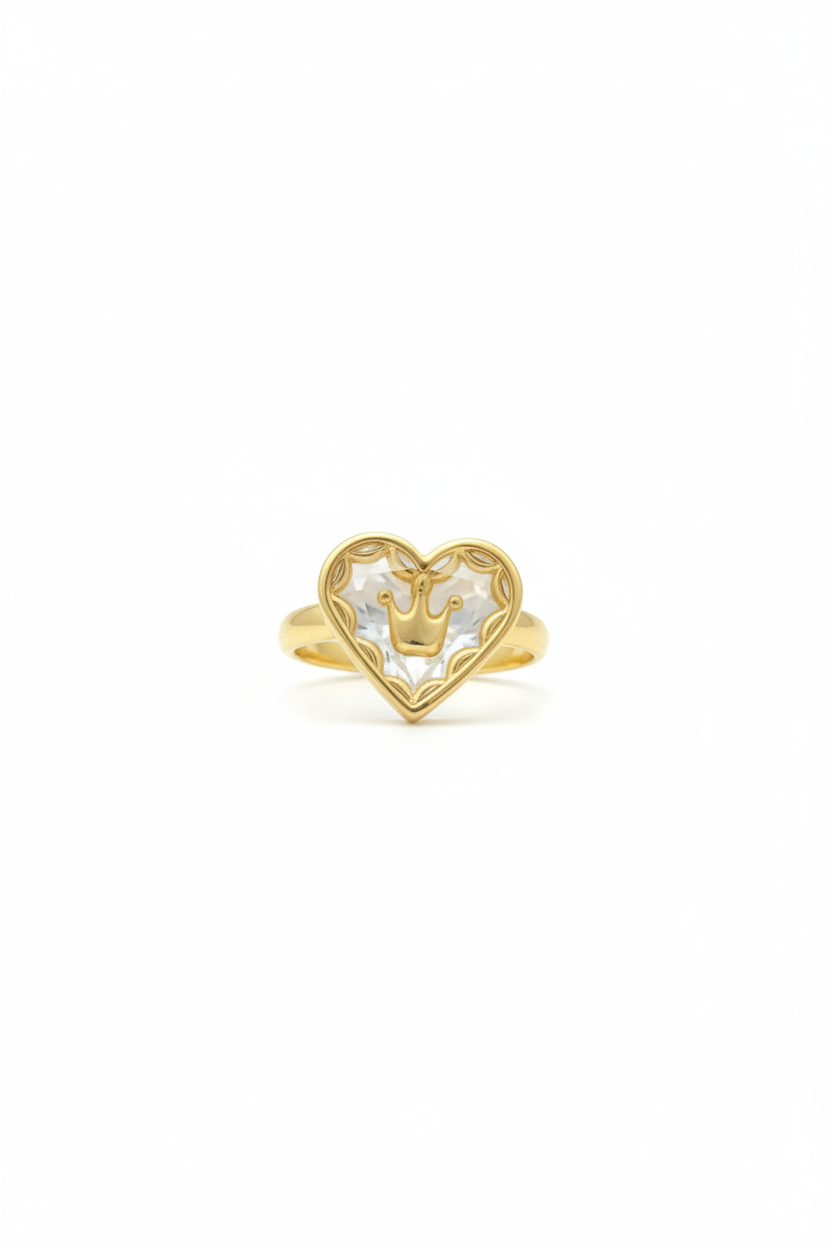 Beaded heart ring