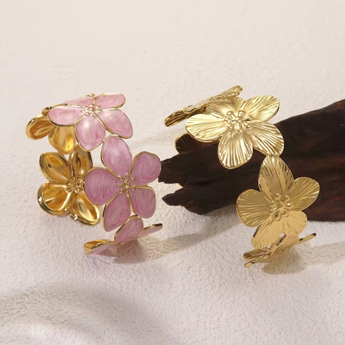 Sakura Pink Floral Bangle
