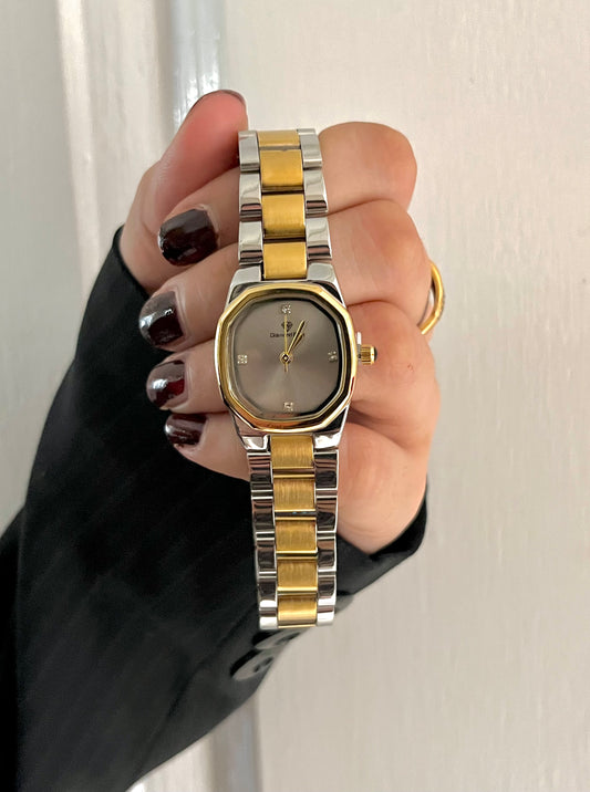 DIAMOND DUSK TWO TONE GREY X GOLD WATCH