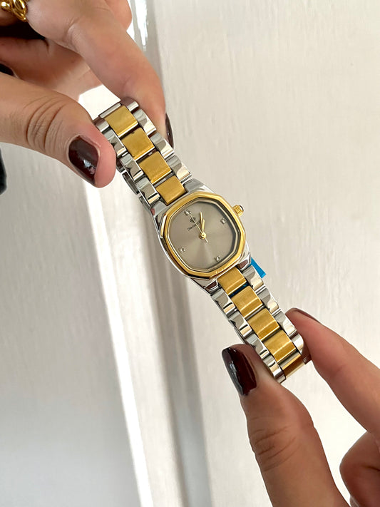 DIAMOND DUSK TWO TONE GREY X GOLD WATCH