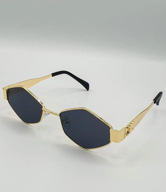 CELINE UNIQUE HEXAGON SHADES-Black Lens