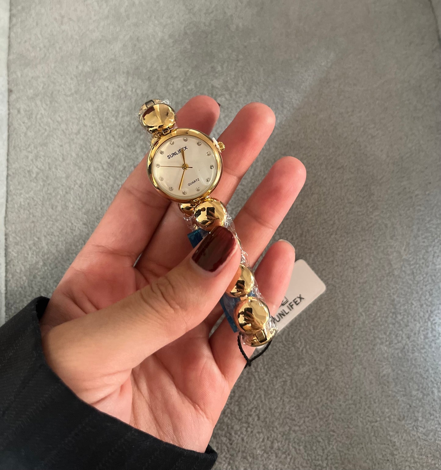 HOURIA RHINESTONES WATCH-White Dial