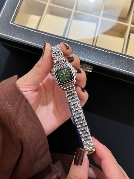 Aetherald Silver X Green Dial Watch