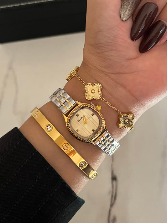 Monarqa watch X cartier clover stack