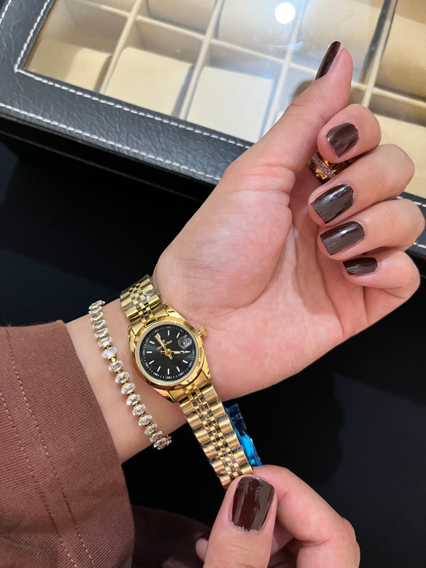 Black Diamond Dial Watch