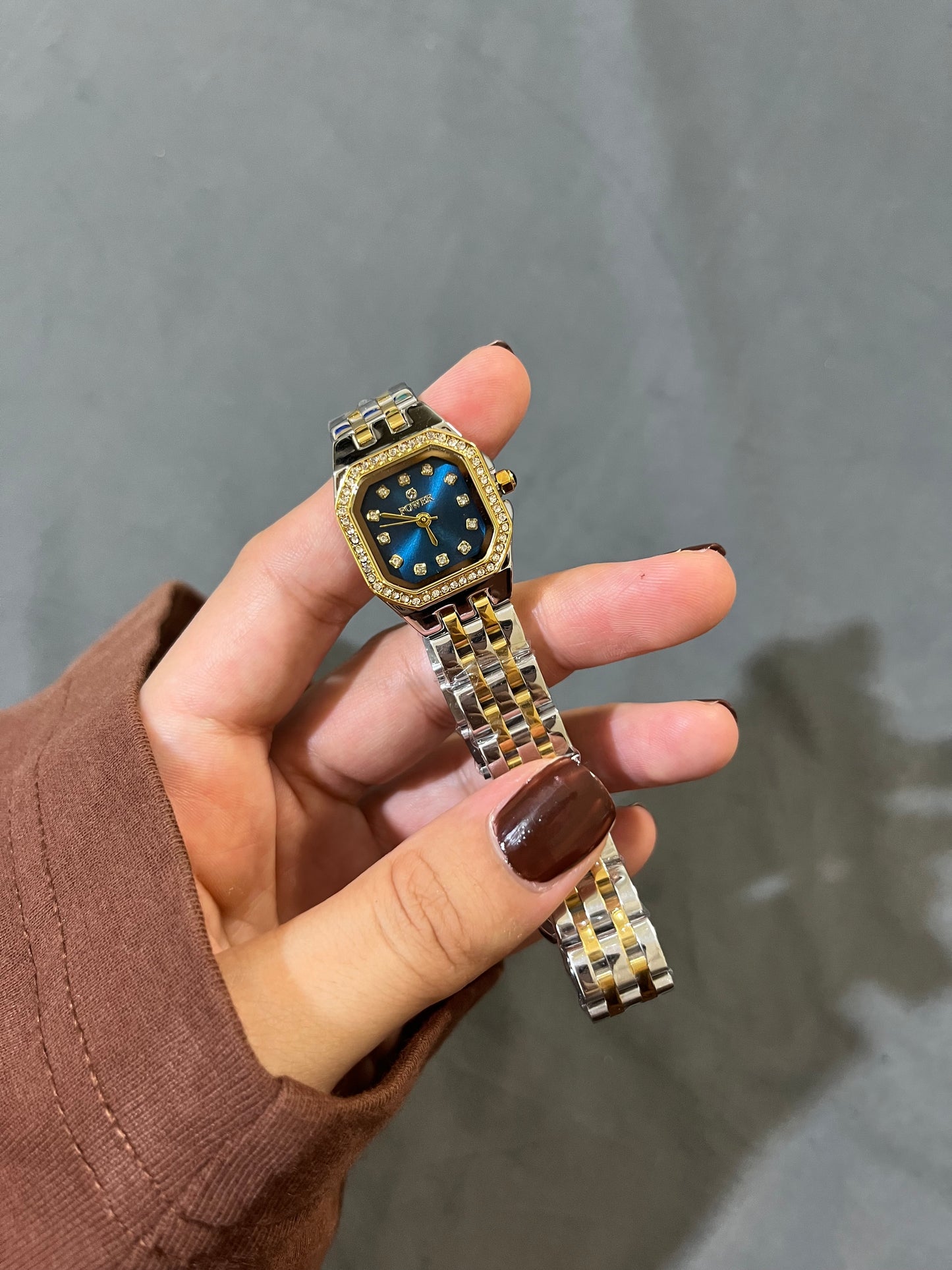 Diamond Dusk Watch-navy dial