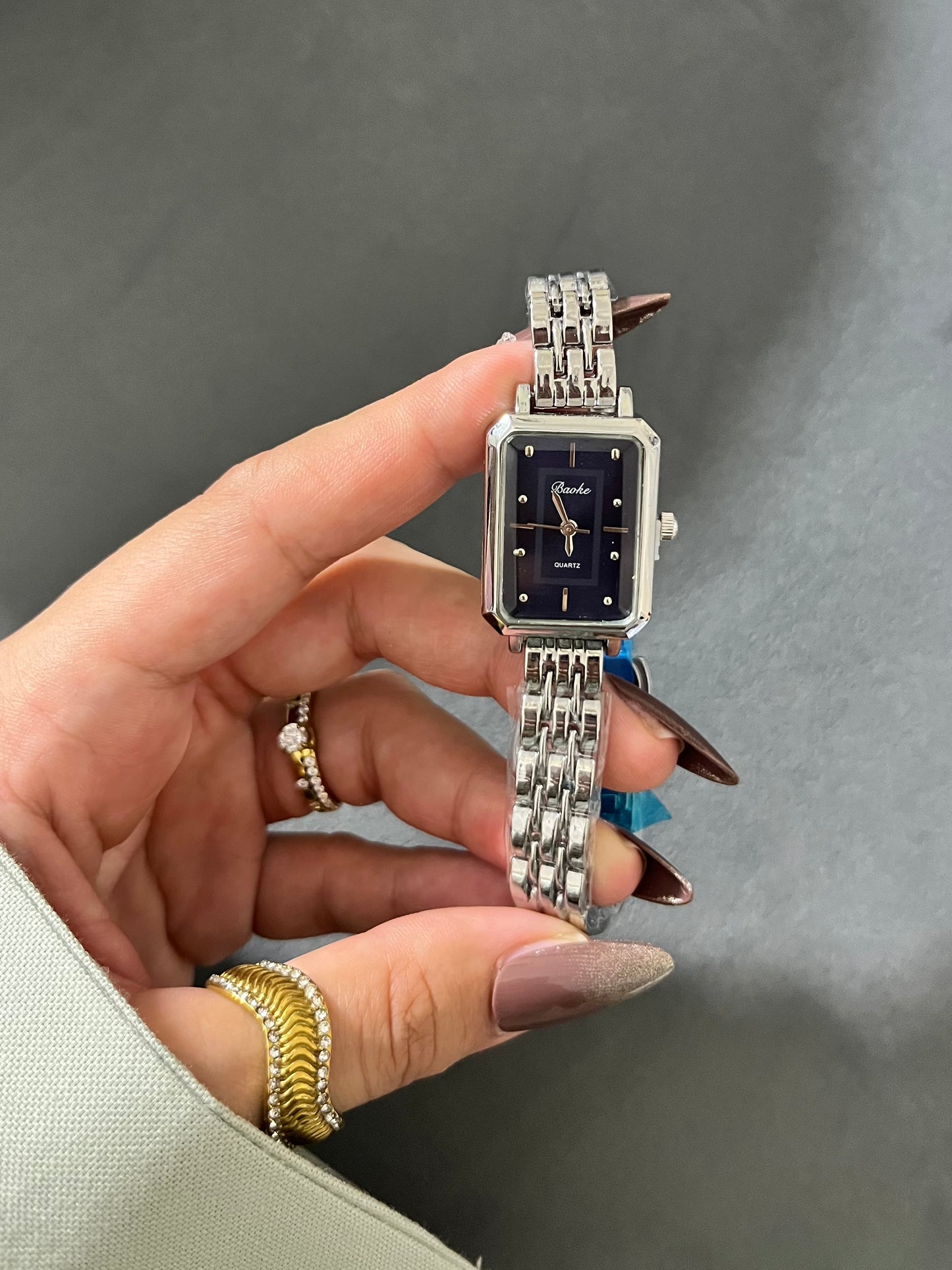 Midnight Squarish-galaxy blue dial
