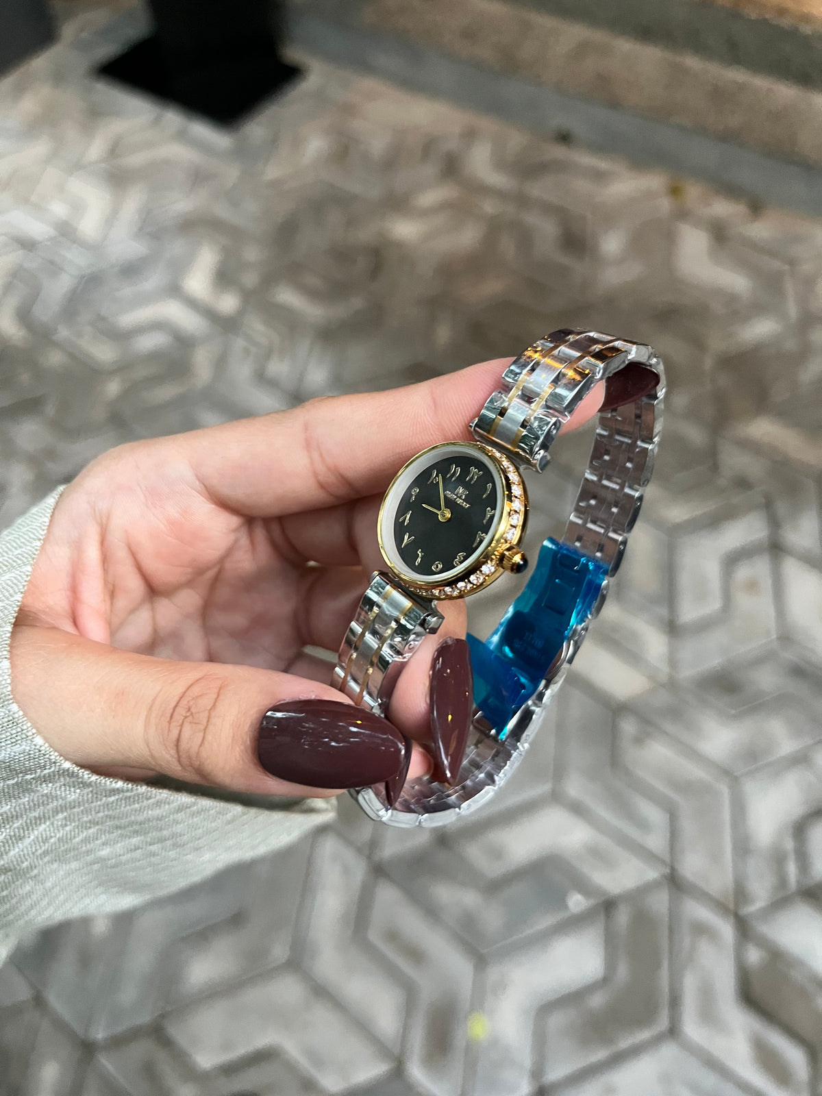 Ricci Two Tone Watch Black Dail