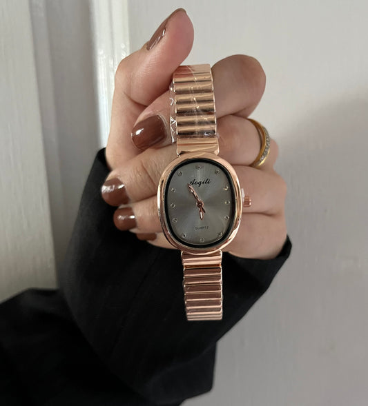 SILVER MIST OVAL WATCH