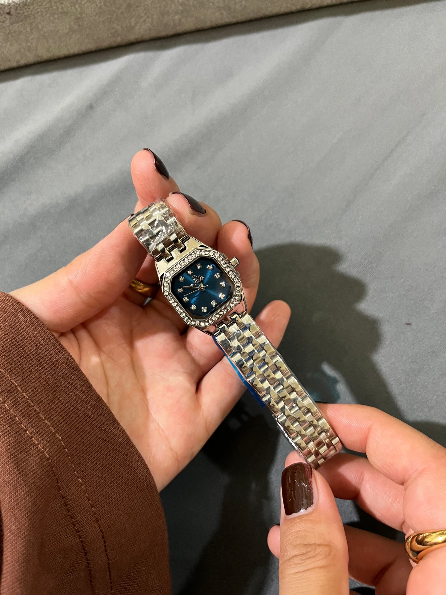 Diamond Dusk Watch-deep blue