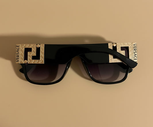 VERSACE SQUARE FRAME ACETATE SUNGLASSES