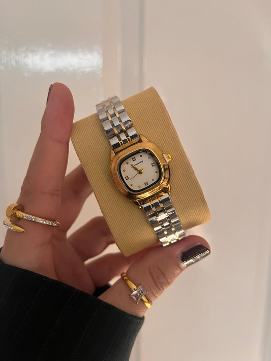 Luxe Frame Two Tone Watch