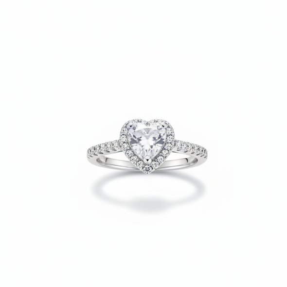 Pink heart ring