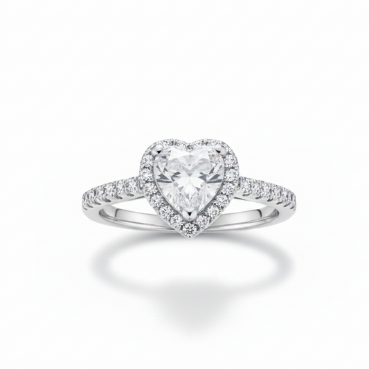 Pink heart ring