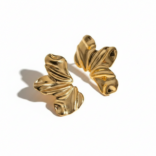 GOLD FLOWER EARRINGS