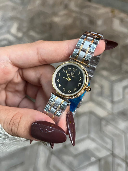 Ricci Two Tone Watch Black Dail