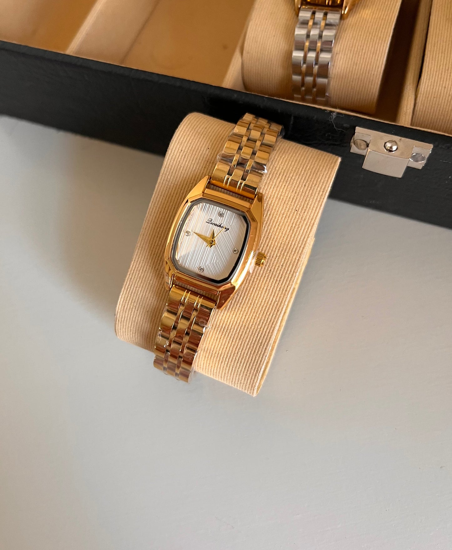 White Whisper Square Watch